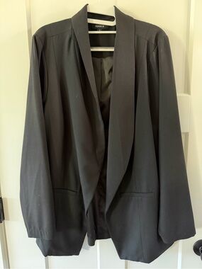 Torrid Black Draped Open-Front Blazer Size 1